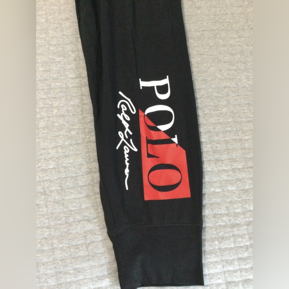 Polo Ralph Lauren Logo Jersey Sleep Jogger Black Size L - Picture 2 of 5